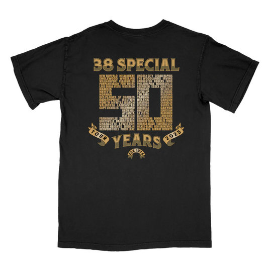 38 Special 2025 Tour Dates Tee – Back Design